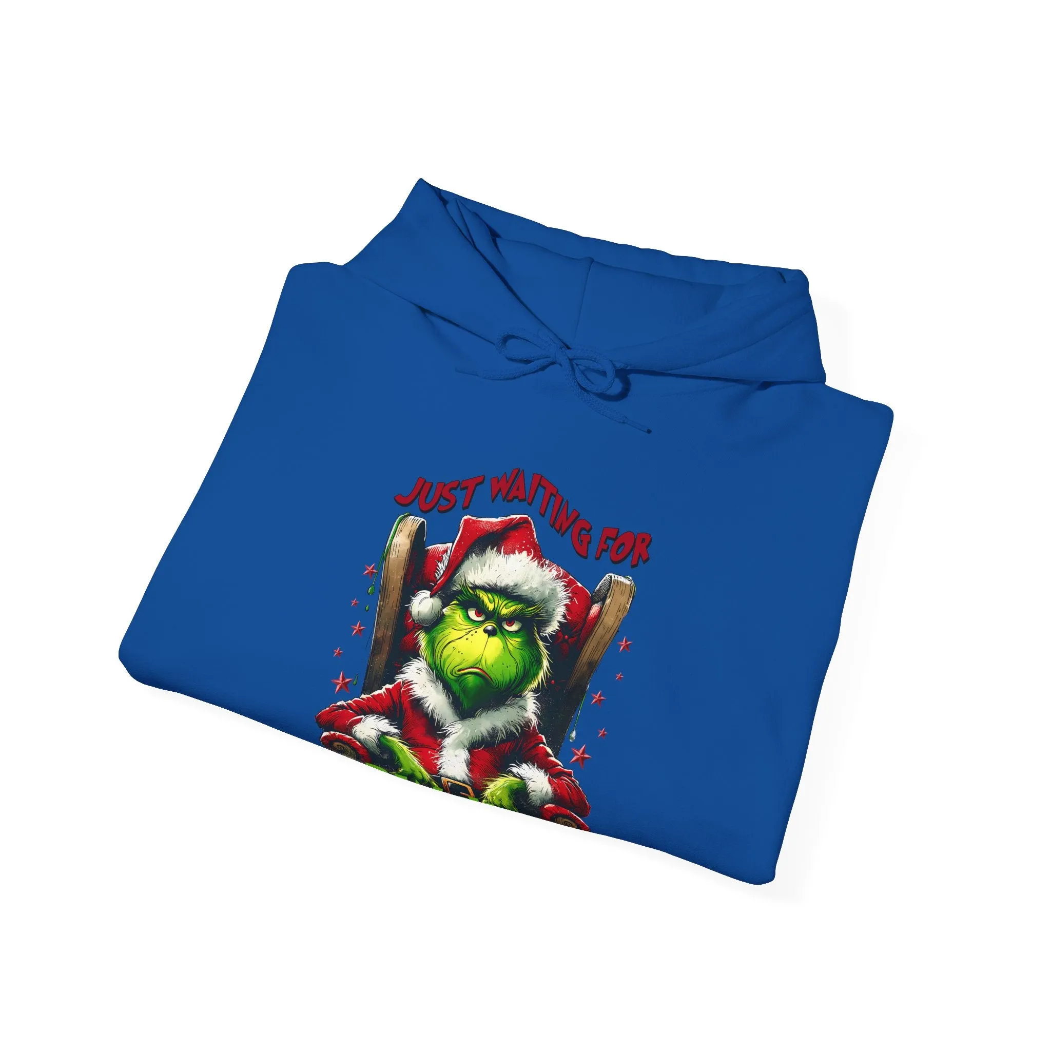 Grinch Christmas Hoodie – Just Waiting for Christmas Design