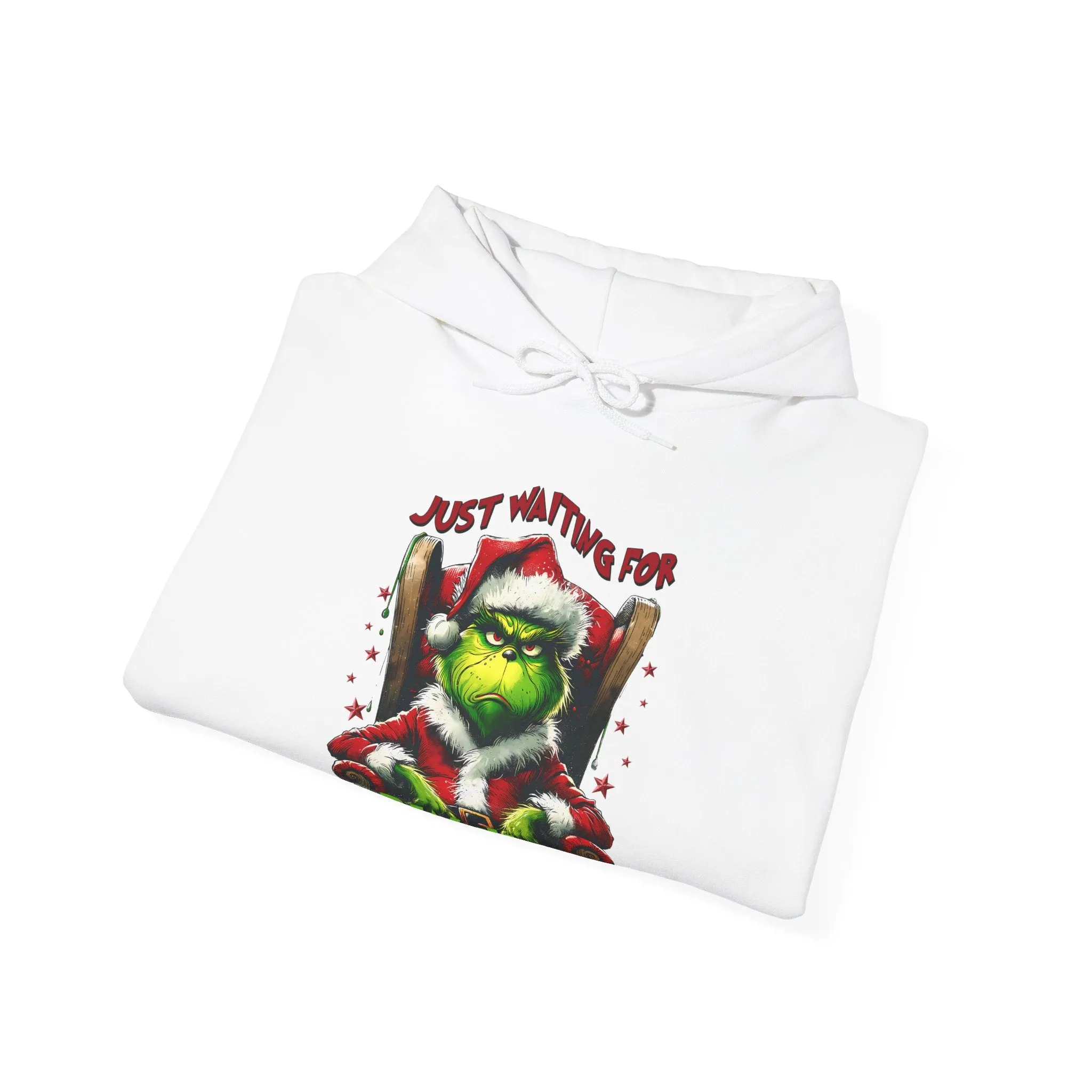 Grinch Christmas Hoodie – Just Waiting for Christmas Design