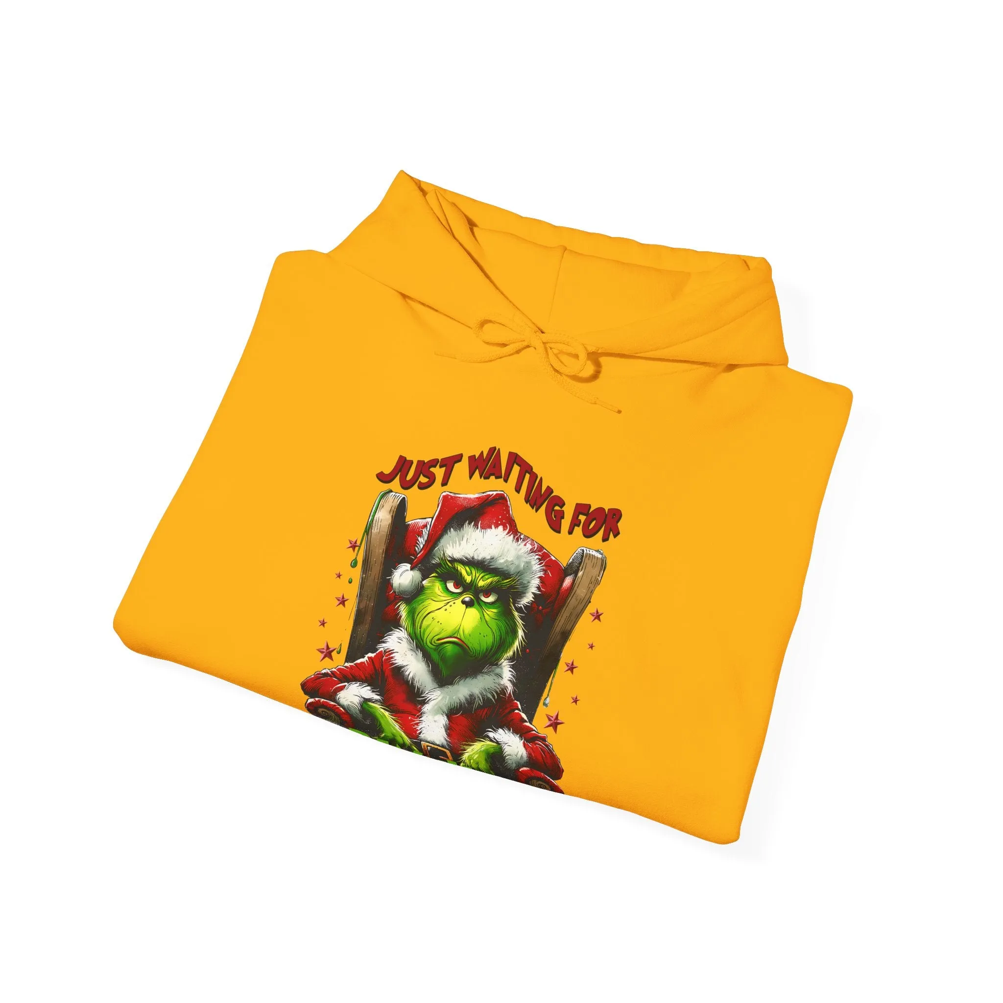 Grinch Christmas Hoodie – Just Waiting for Christmas Design