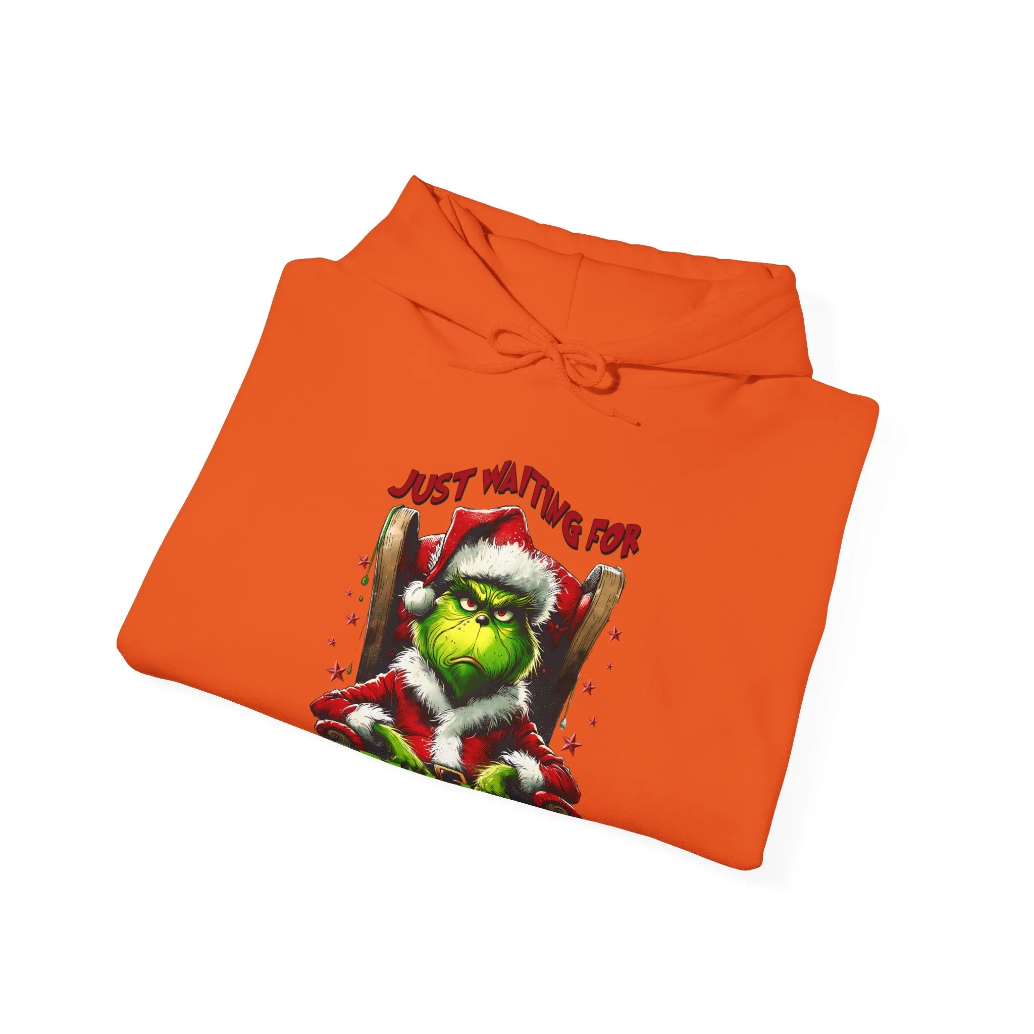 Grinch Christmas Hoodie – Just Waiting for Christmas Design