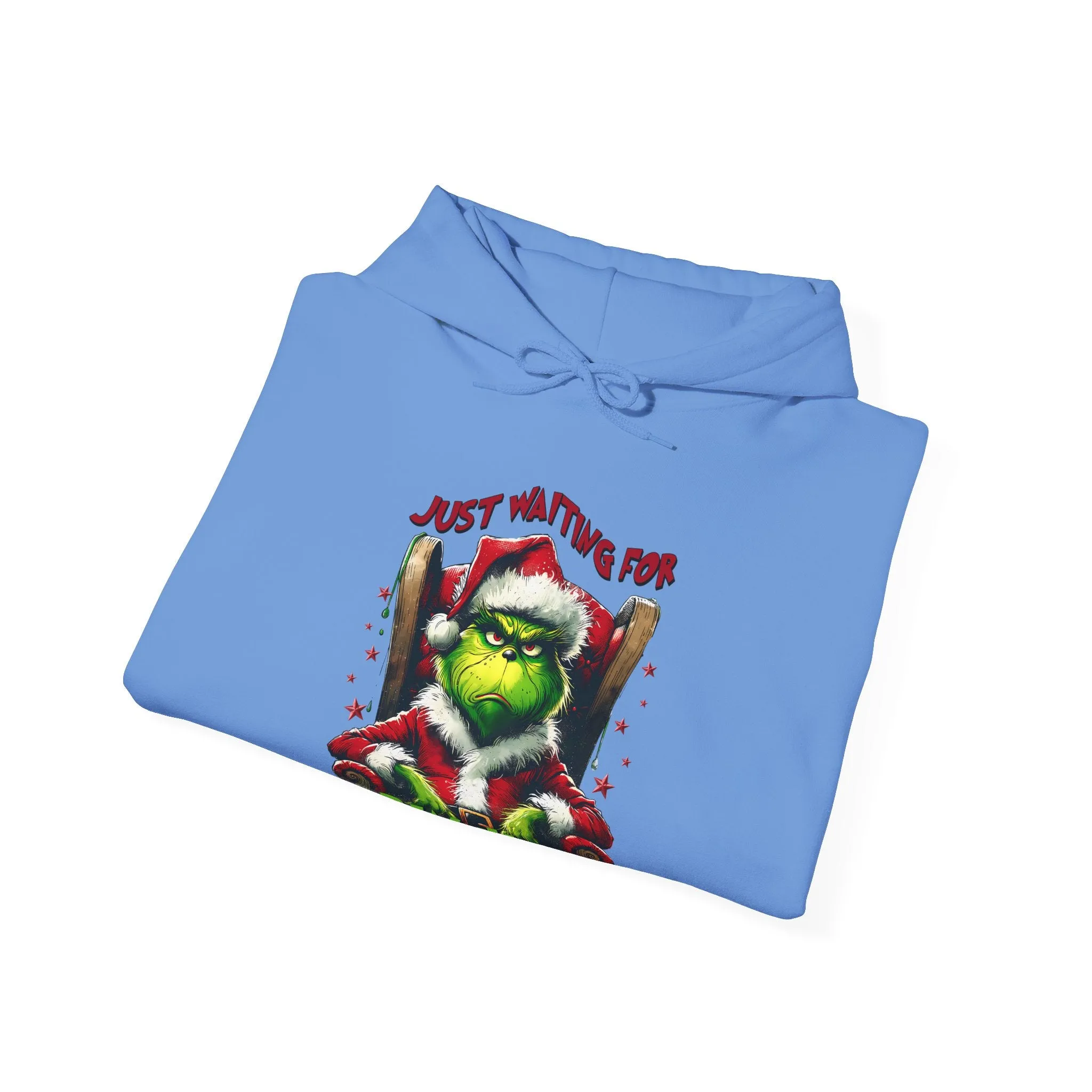 Grinch Christmas Hoodie – Just Waiting for Christmas Design