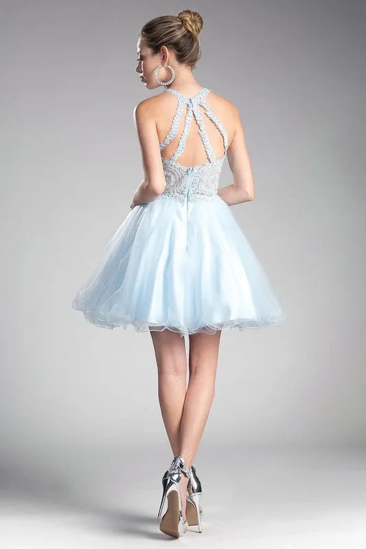 Ice Blue Queen Tulle Short Dress