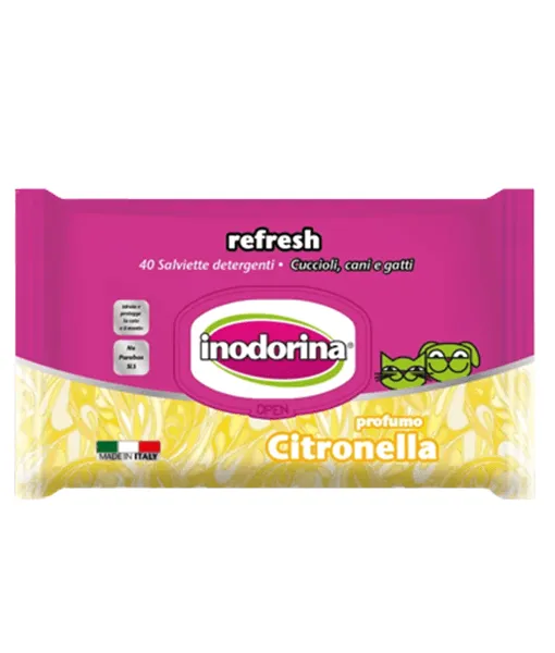 Inodorina Con Citronella Wet Wipes 40 Sheets