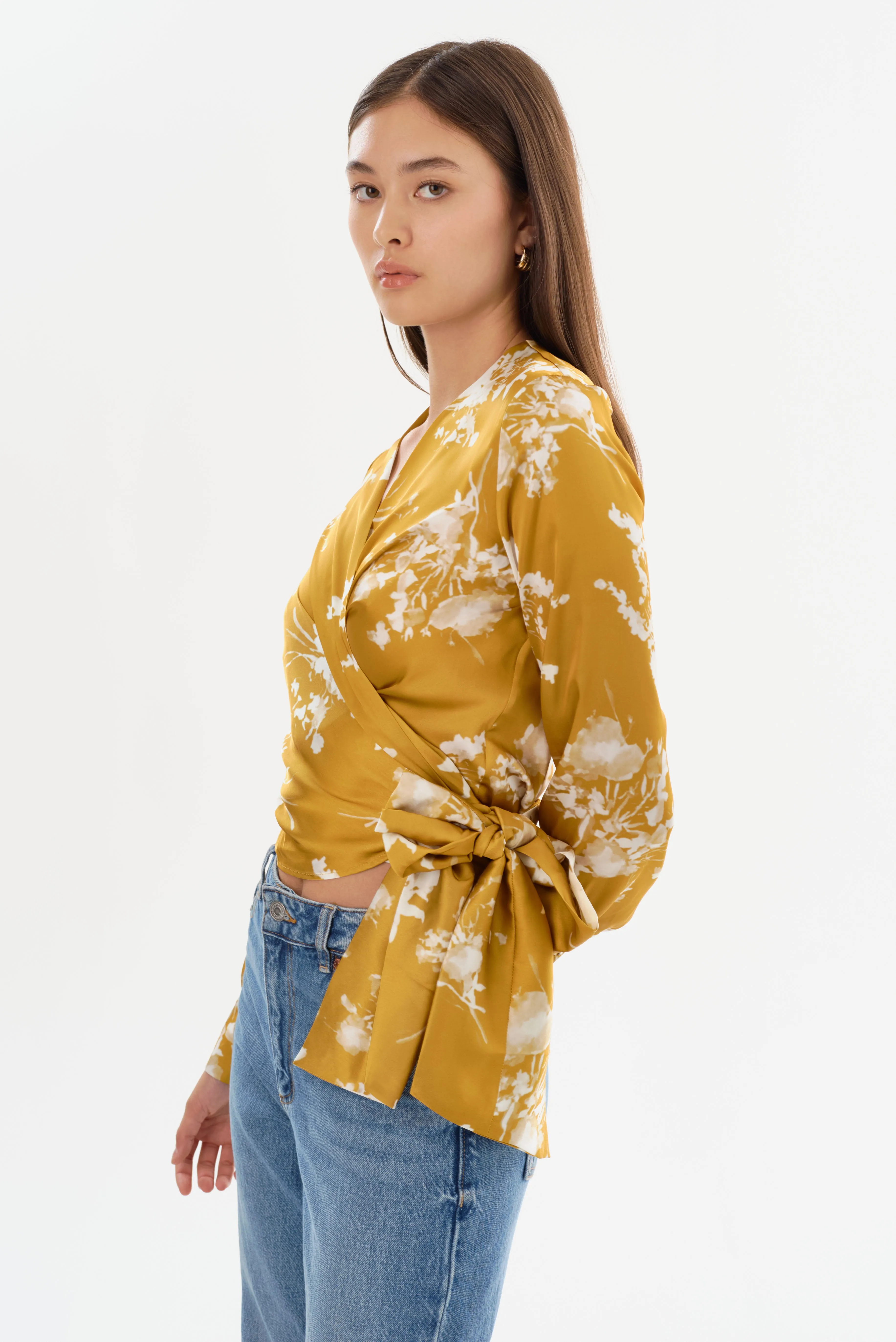 KHAI | Silk Wrap Blouse