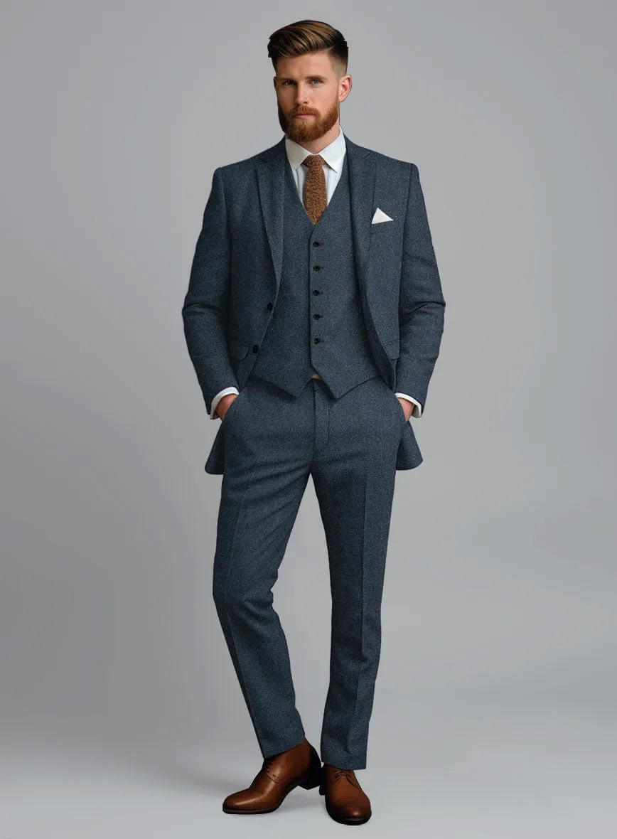 Light Weight Bond Blue Tweed Suit