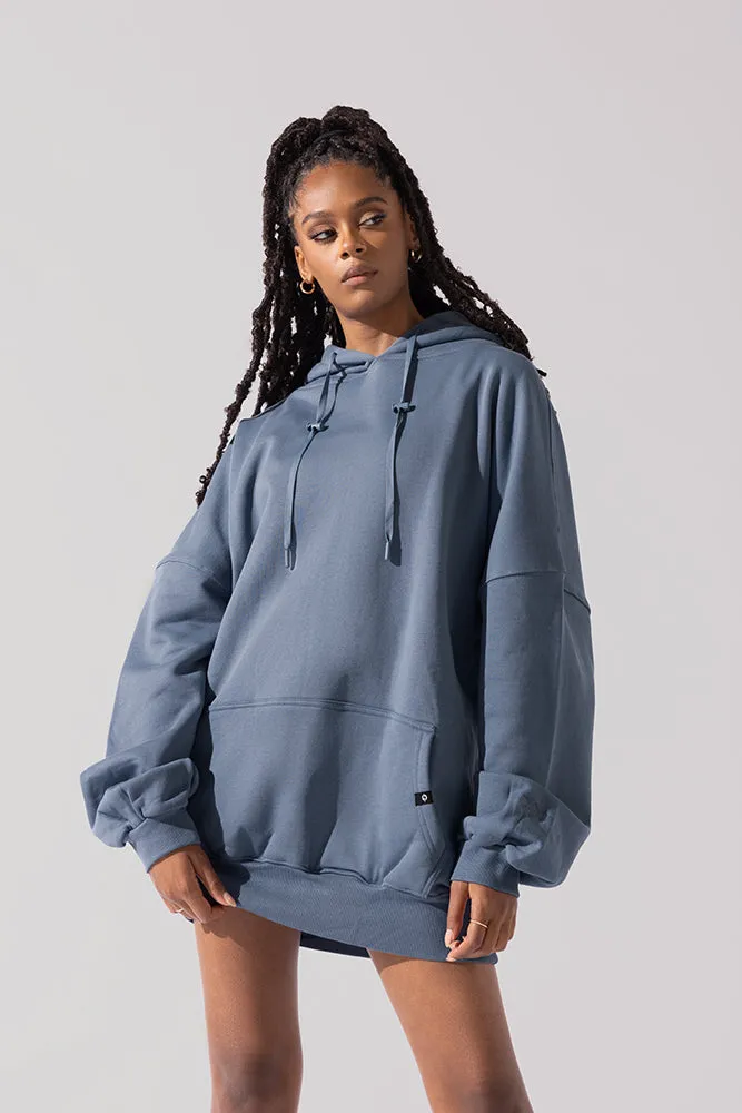 Long Cloud Hoodie - Blue Steel