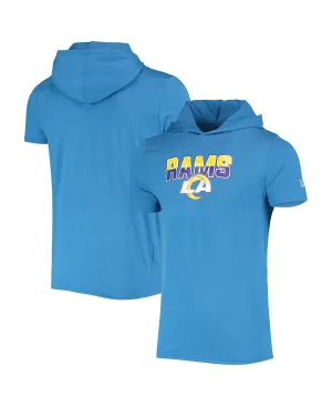 Los Angeles Rams Team Brushed New Era Men's Blue Print Hooded T-Shirt