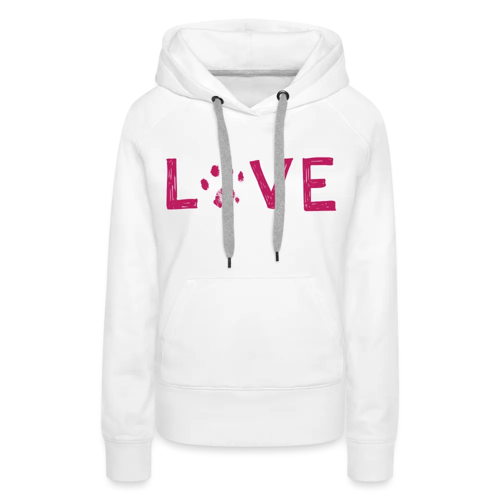 Love Pawprint Contoured Premium Hoodie