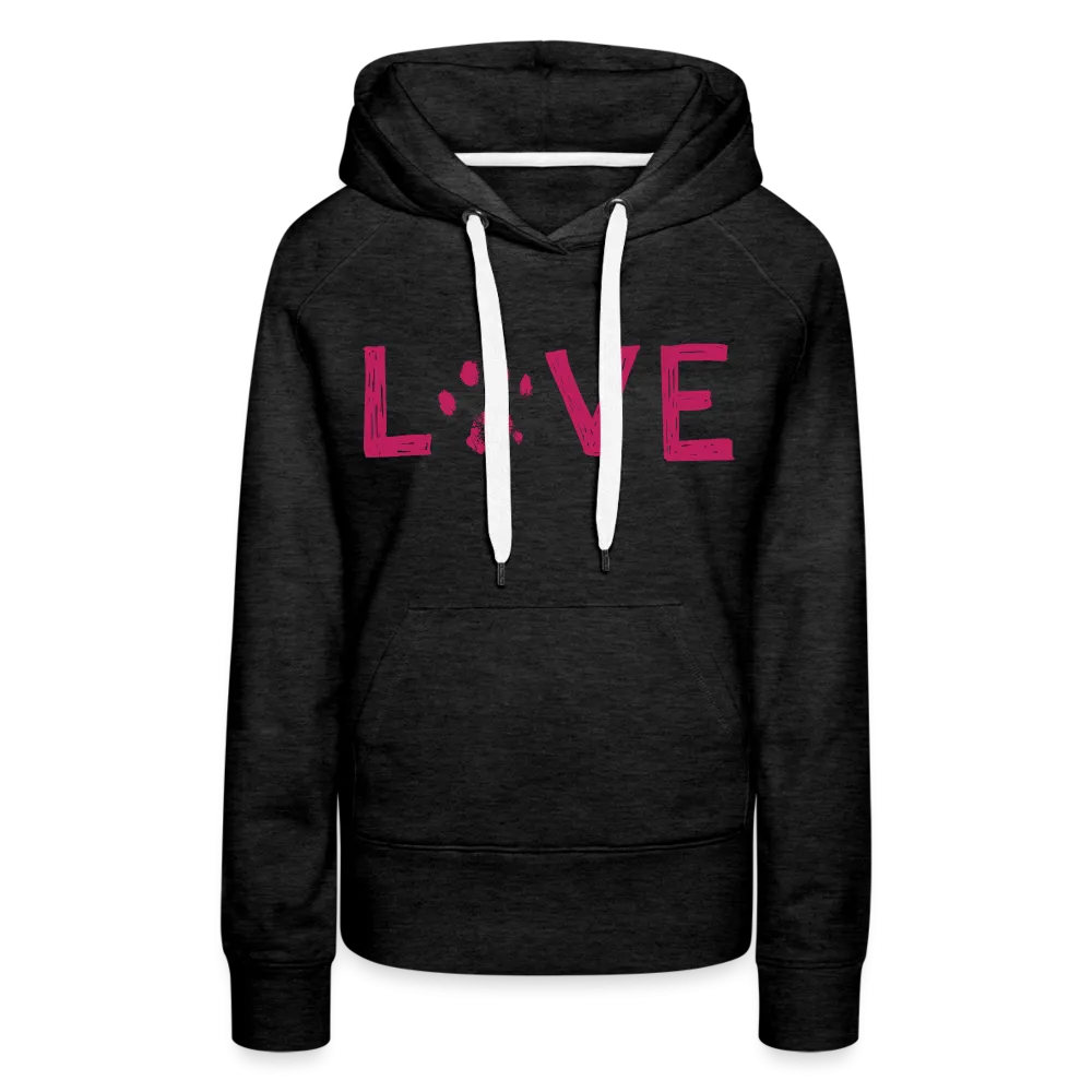 Love Pawprint Contoured Premium Hoodie