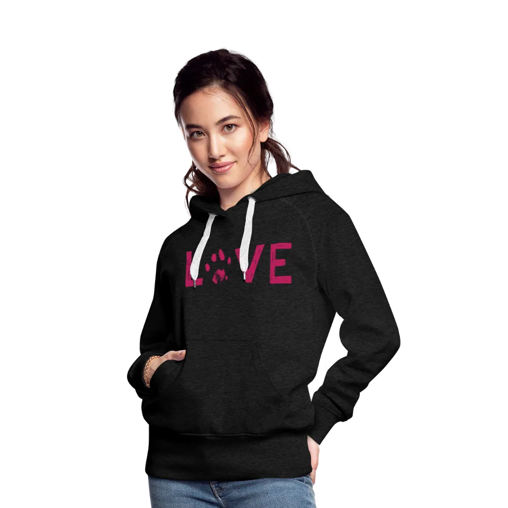 Love Pawprint Contoured Premium Hoodie