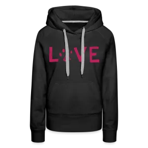 Love Pawprint Contoured Premium Hoodie