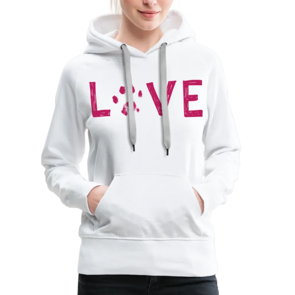 Love Pawprint Contoured Premium Hoodie