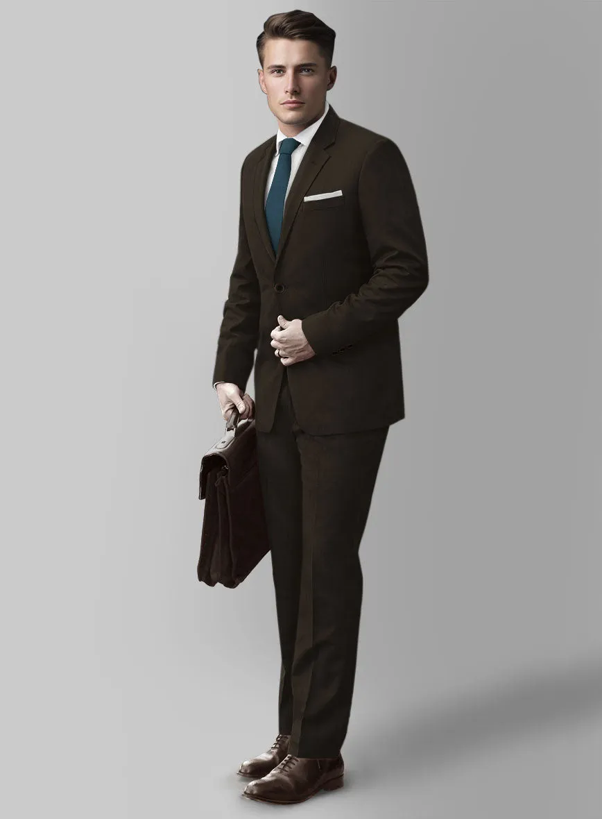 Marco Stretch Deep Brown Wool Suit