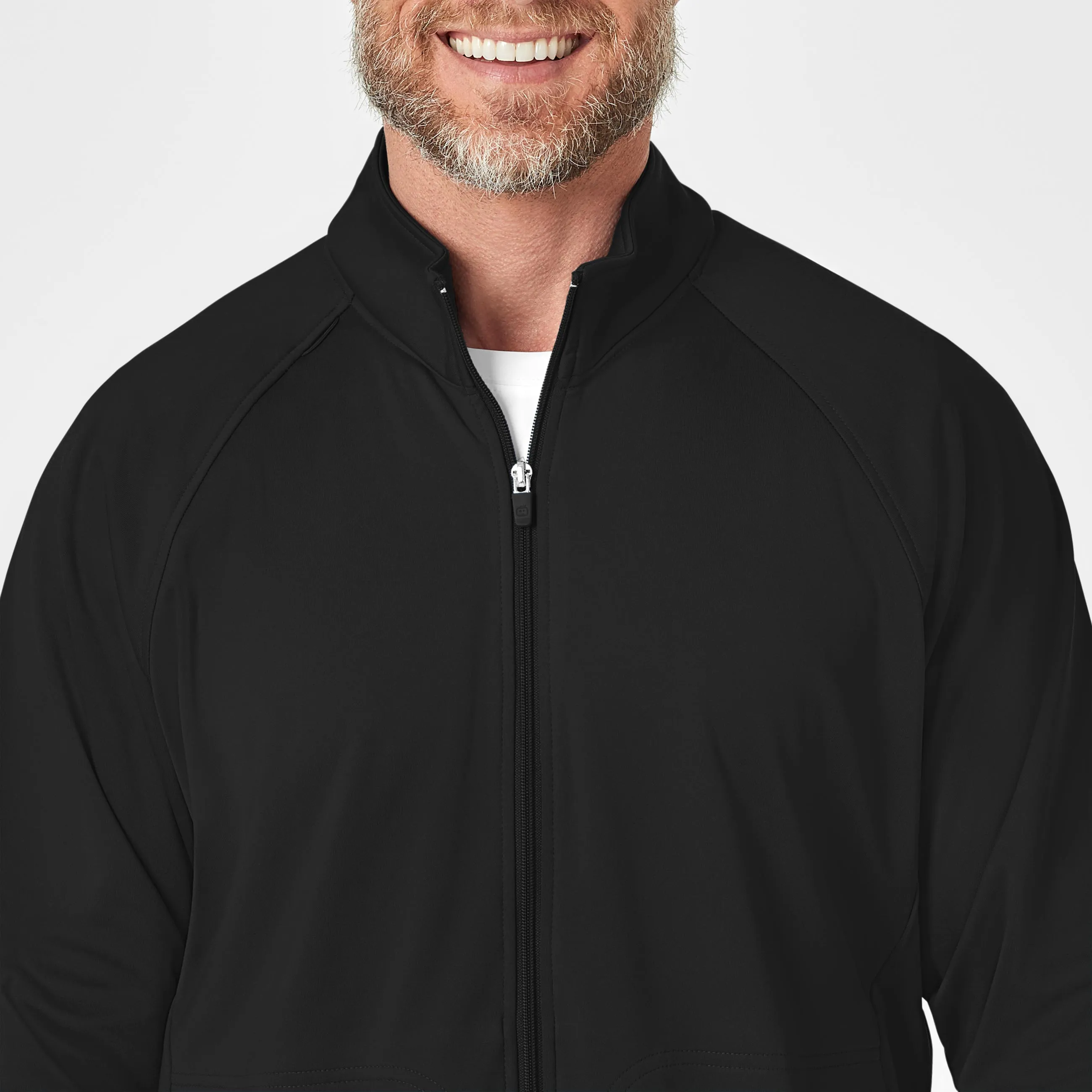 Men's Fleece Full Zip Jacket - Black