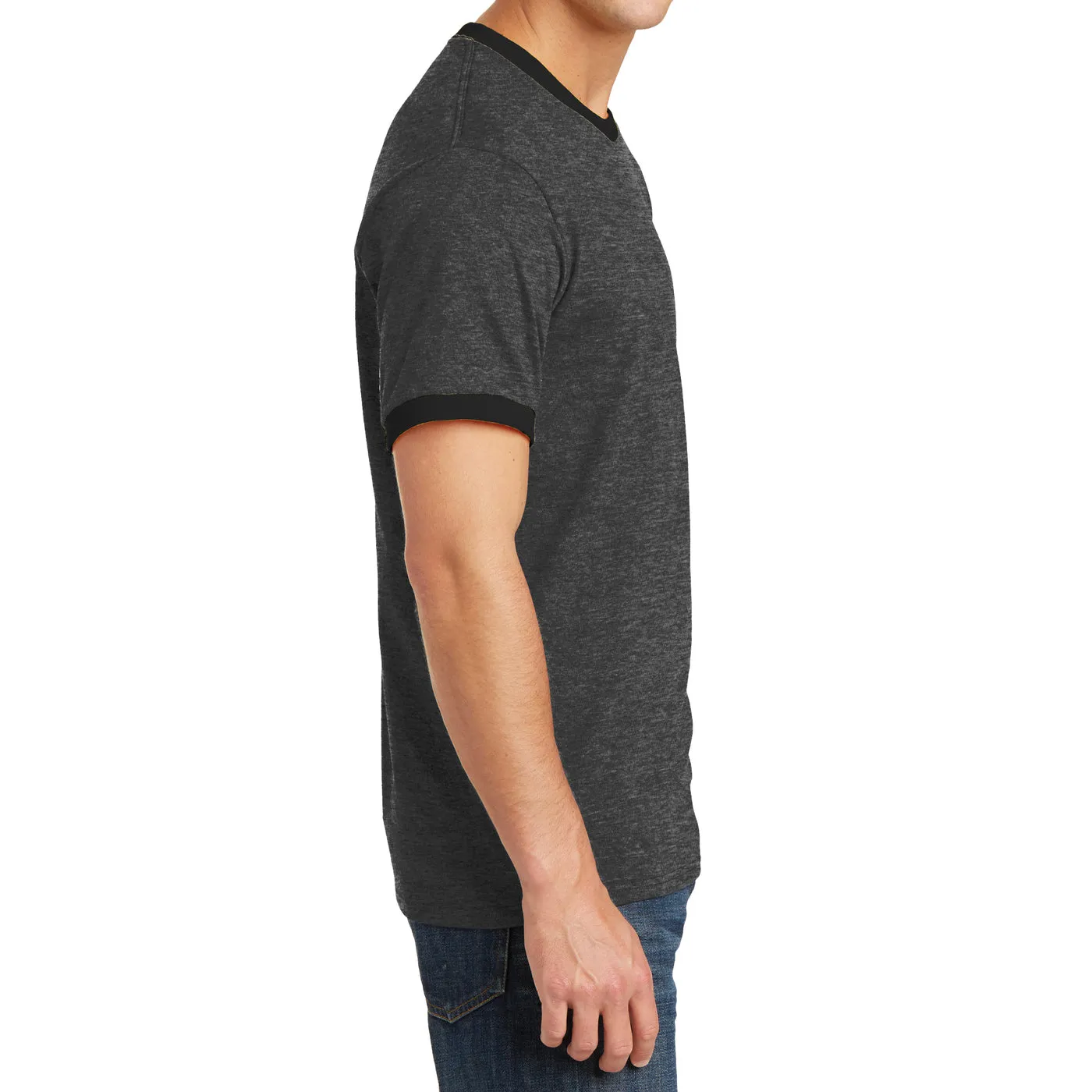 Men's Short Sleeve Core Cotton Soft Classic Ringer Tee