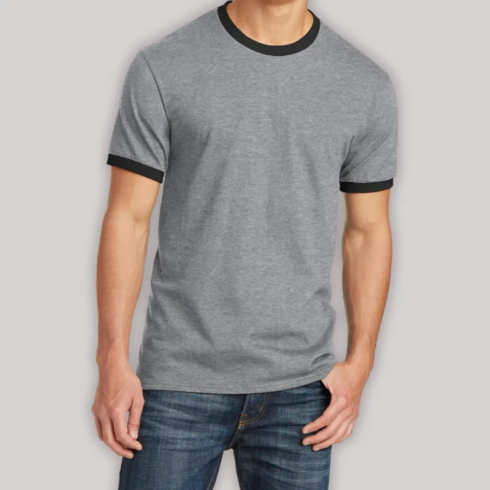 Men's Short Sleeve Core Cotton Soft Classic Ringer Tee