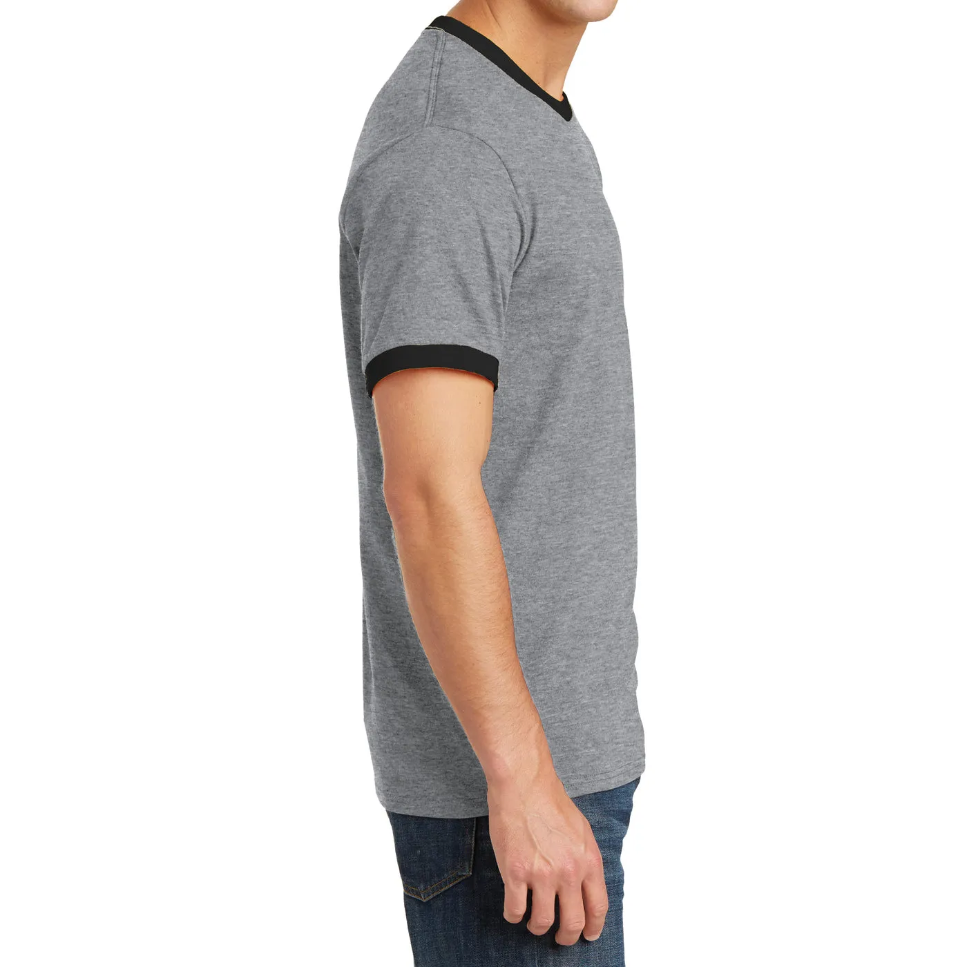 Men's Short Sleeve Core Cotton Soft Classic Ringer Tee