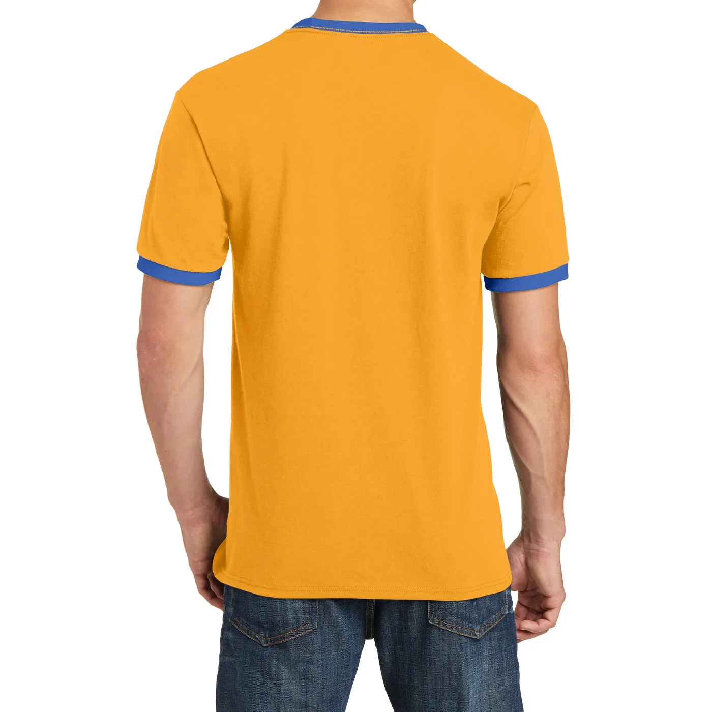 Men's Short Sleeve Core Cotton Soft Classic Ringer Tee