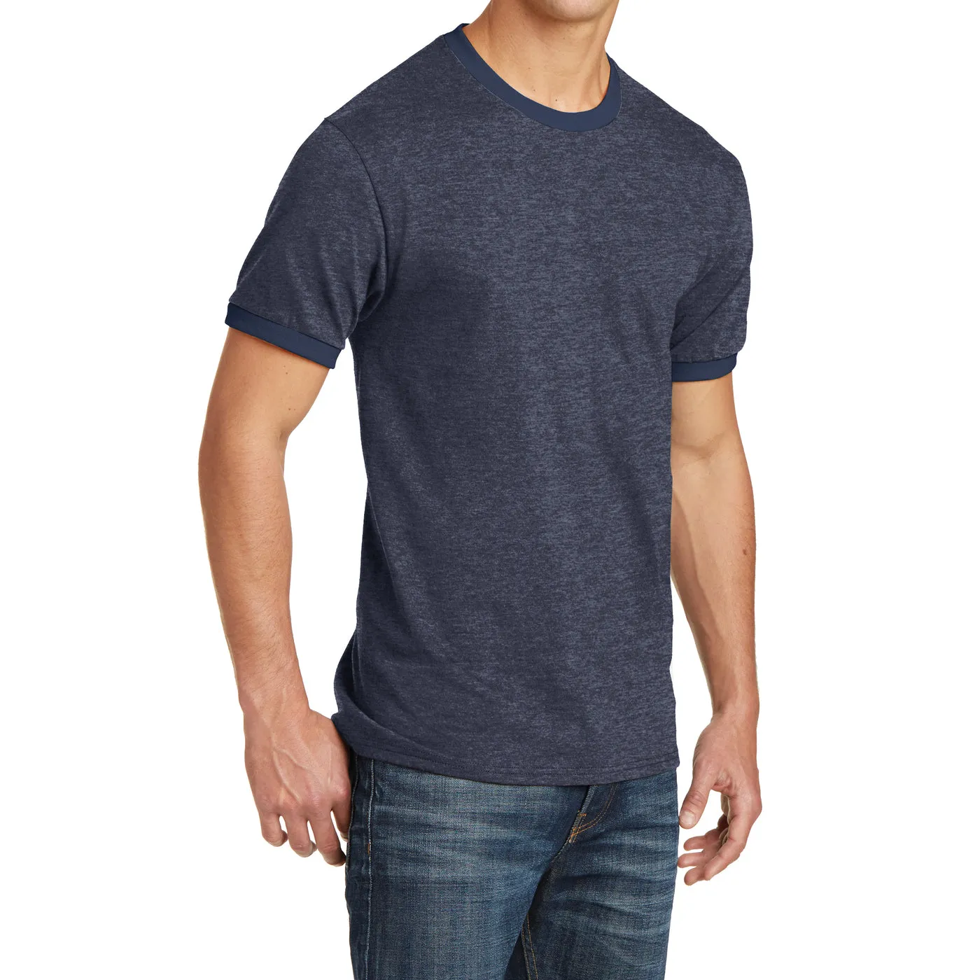 Men's Short Sleeve Core Cotton Soft Classic Ringer Tee