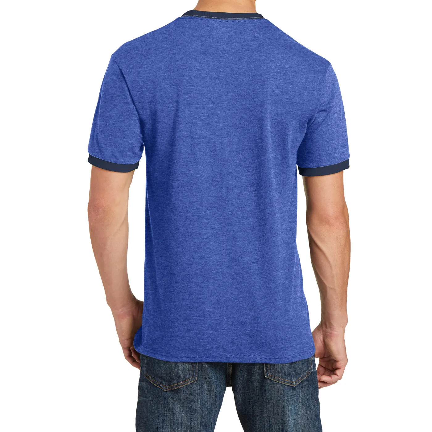 Men's Short Sleeve Core Cotton Soft Classic Ringer Tee