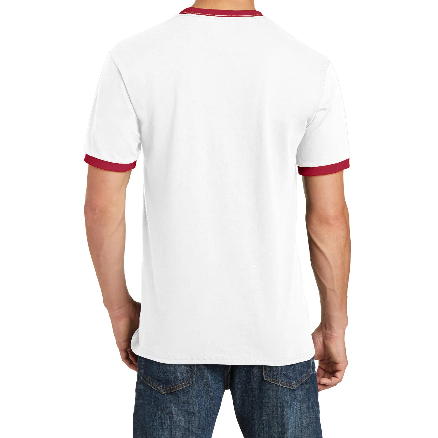 Men's Short Sleeve Core Cotton Soft Classic Ringer Tee