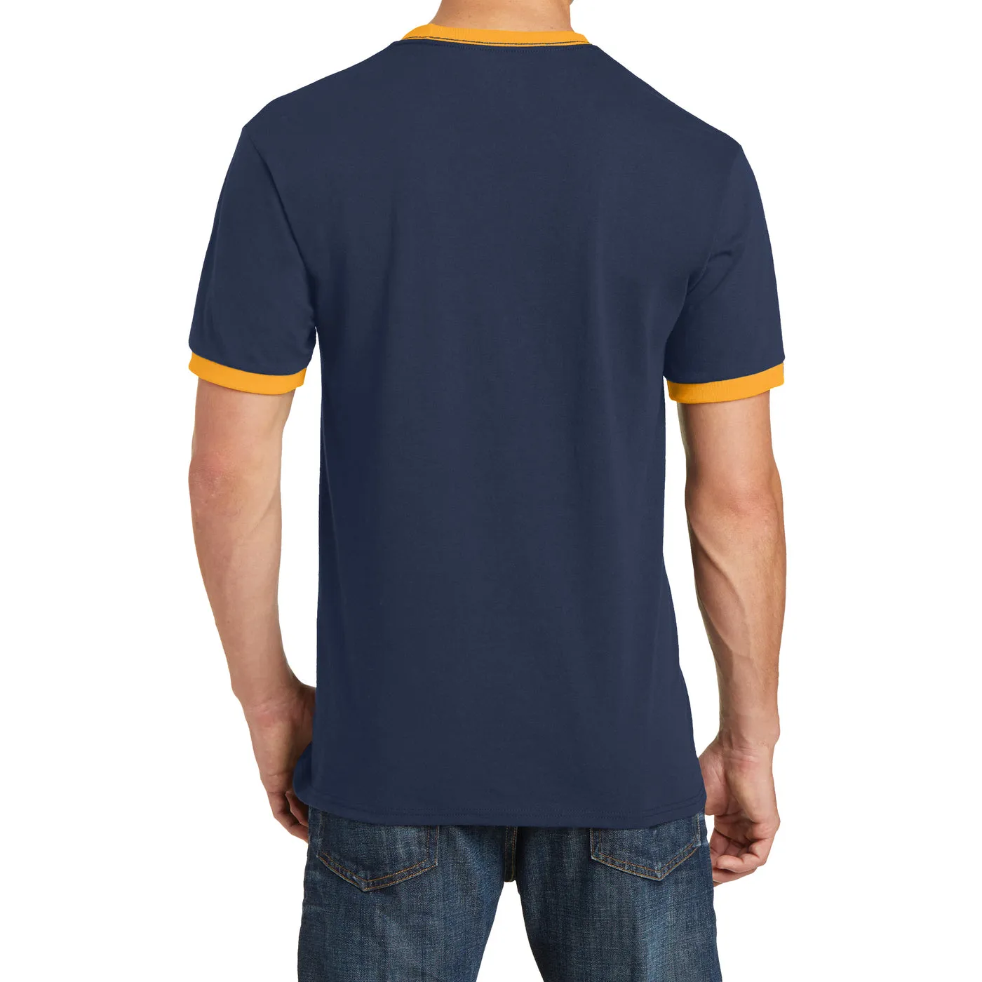 Men's Short Sleeve Core Cotton Soft Classic Ringer Tee