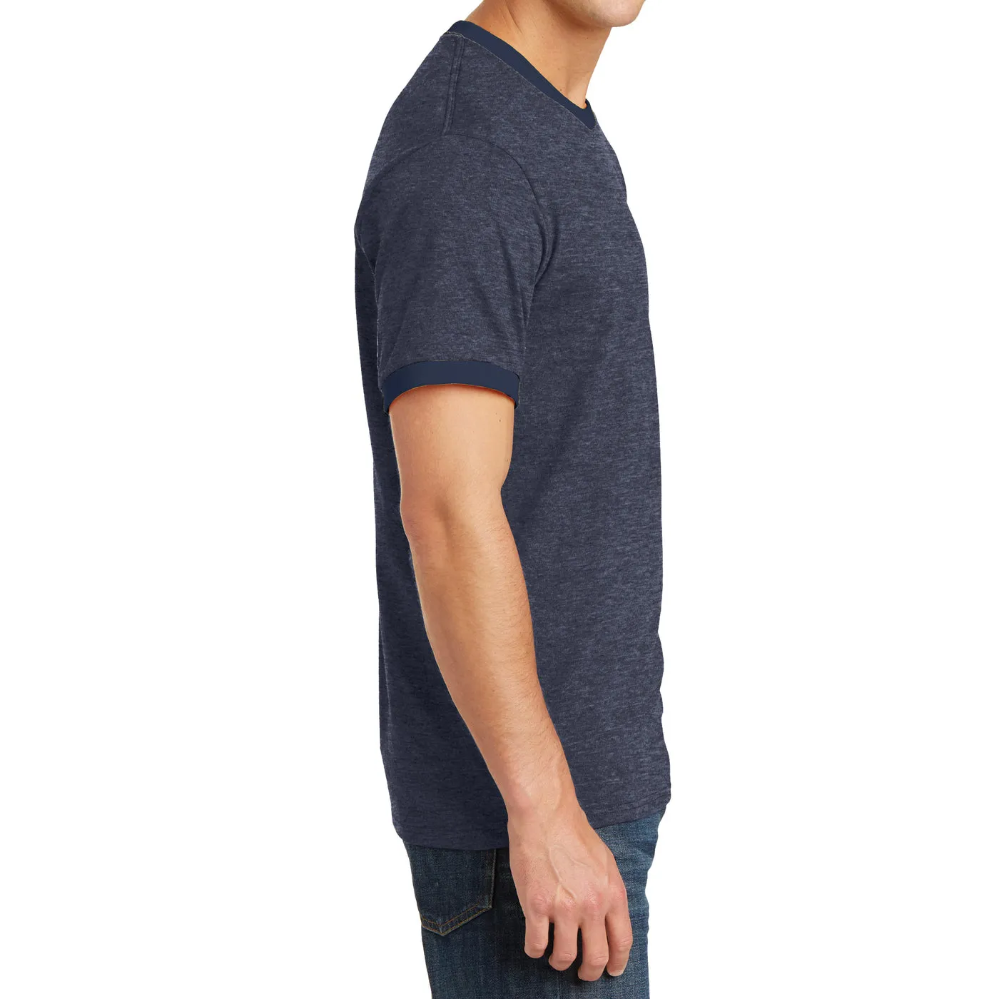 Men's Short Sleeve Core Cotton Soft Classic Ringer Tee