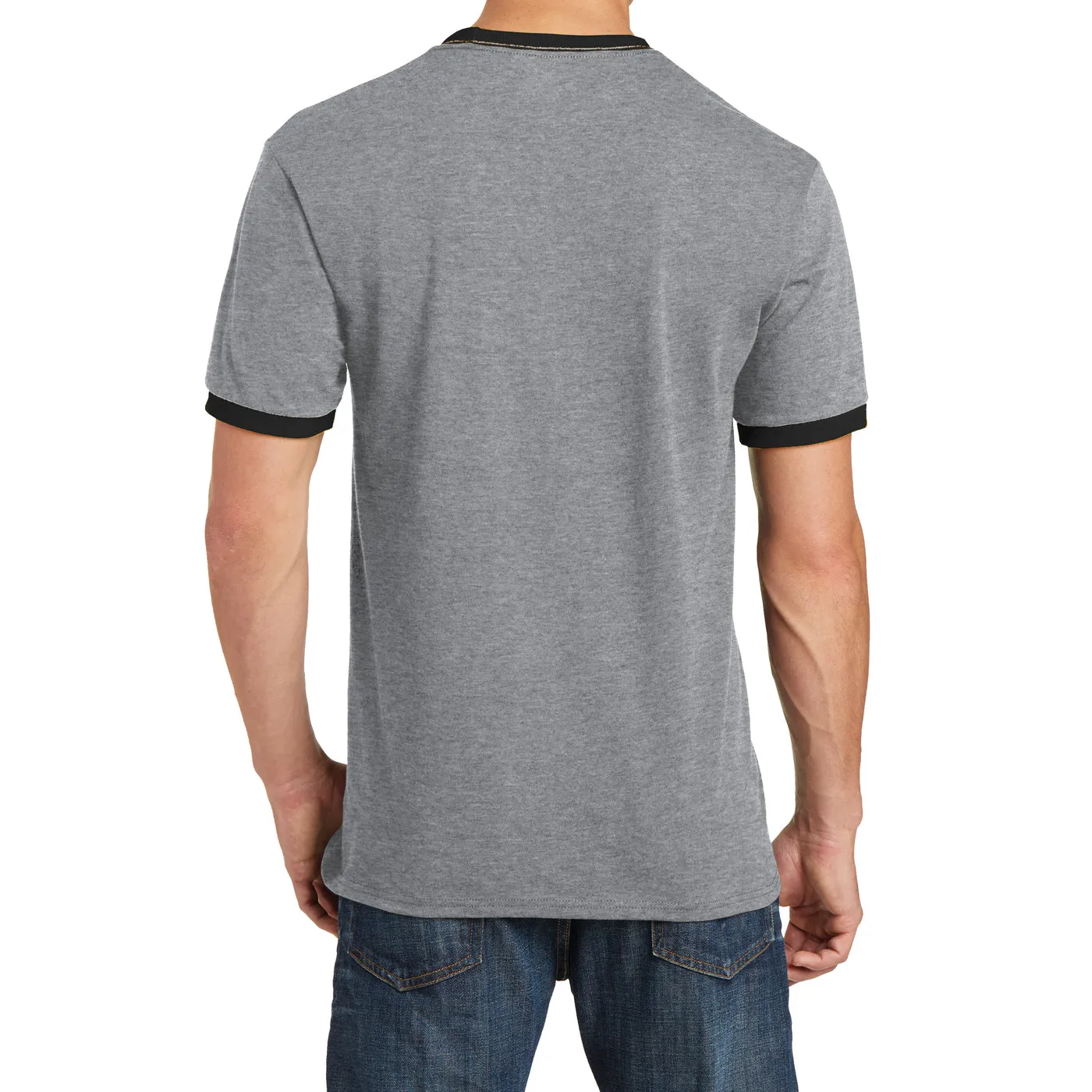 Men's Short Sleeve Core Cotton Soft Classic Ringer Tee