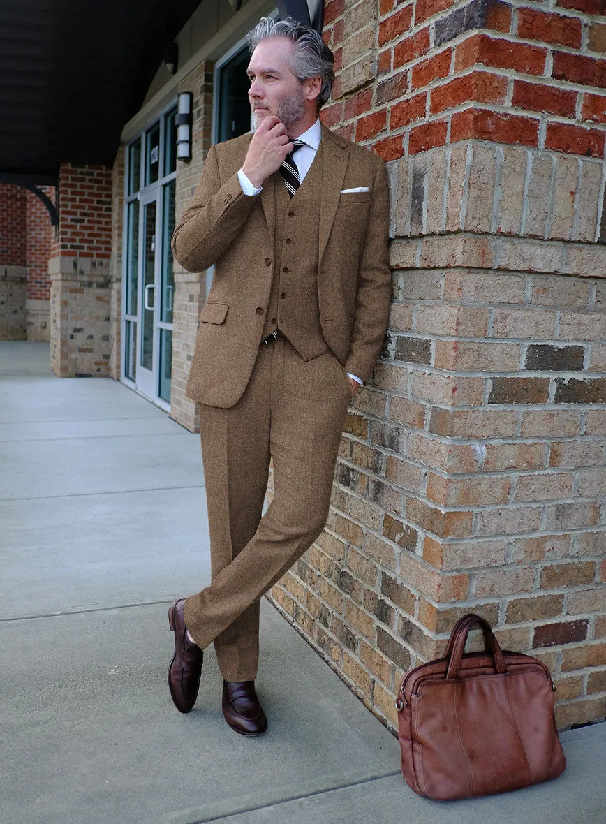 Naples Oak Wood Tweed Suit