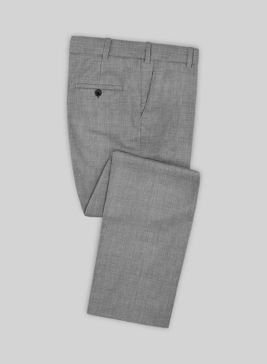 Napolean Costa Mini Houndstooth Gray Wool Suit