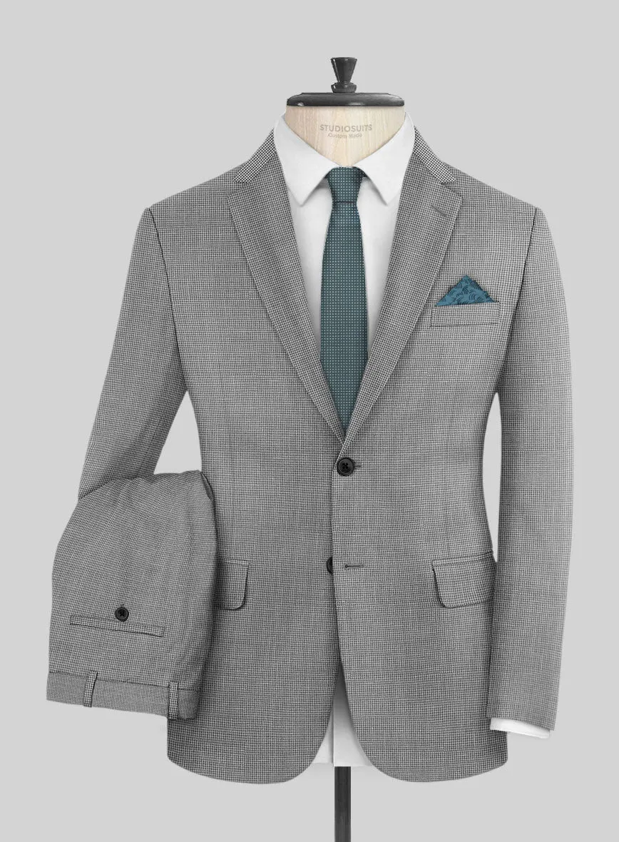 Napolean Costa Mini Houndstooth Gray Wool Suit