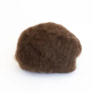 Natural Brown Wool for Wet Felting, Tyrolean Bergschaf