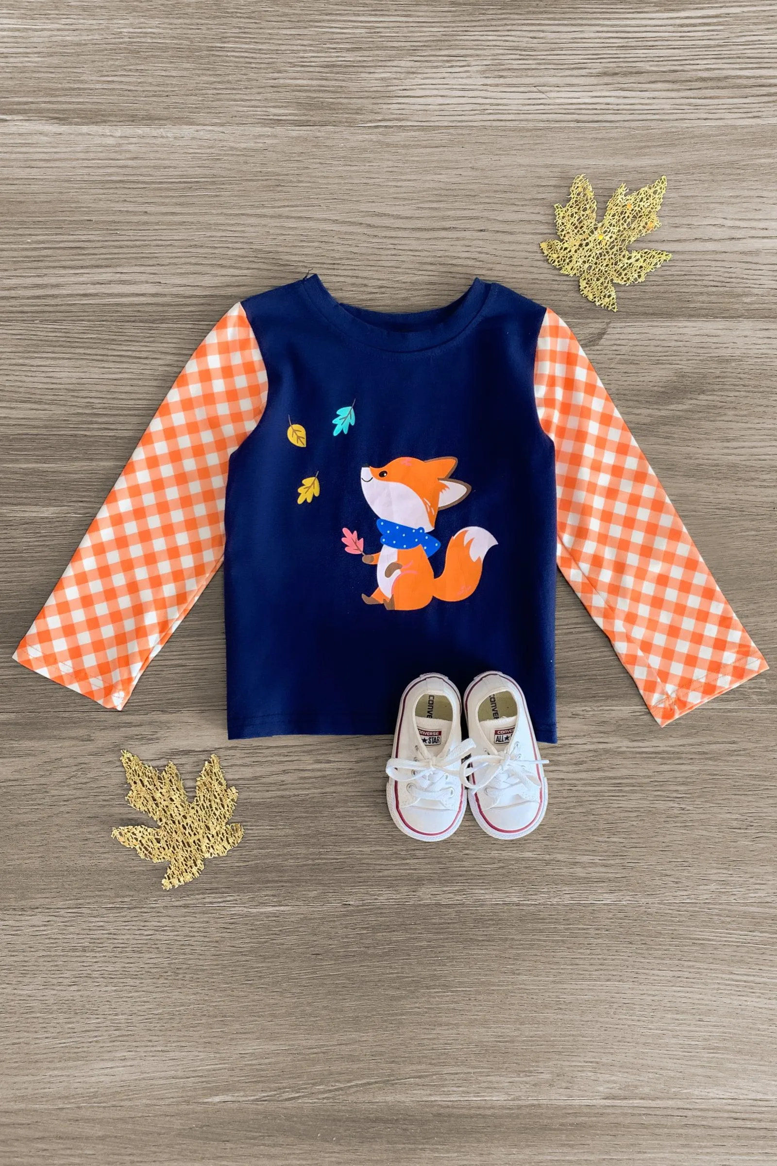 Navy Fall Fox Top