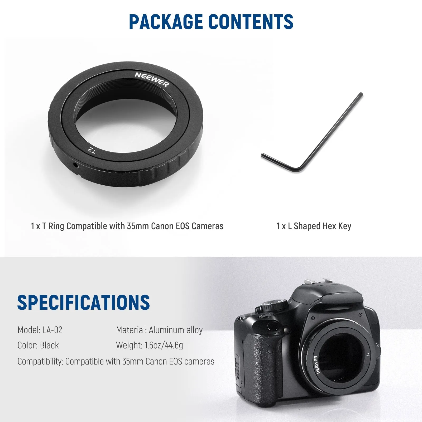 NEEWER LA-02 T Ring For Canon EOS Cameras & Telescopes