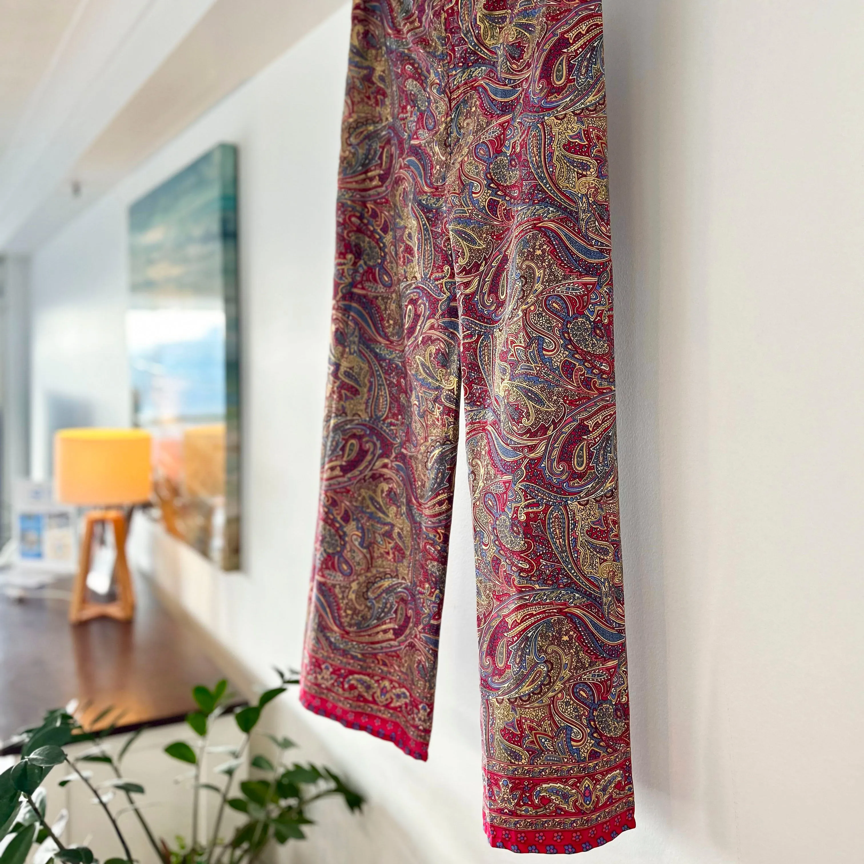 Nesrin Silk Wrap Pants