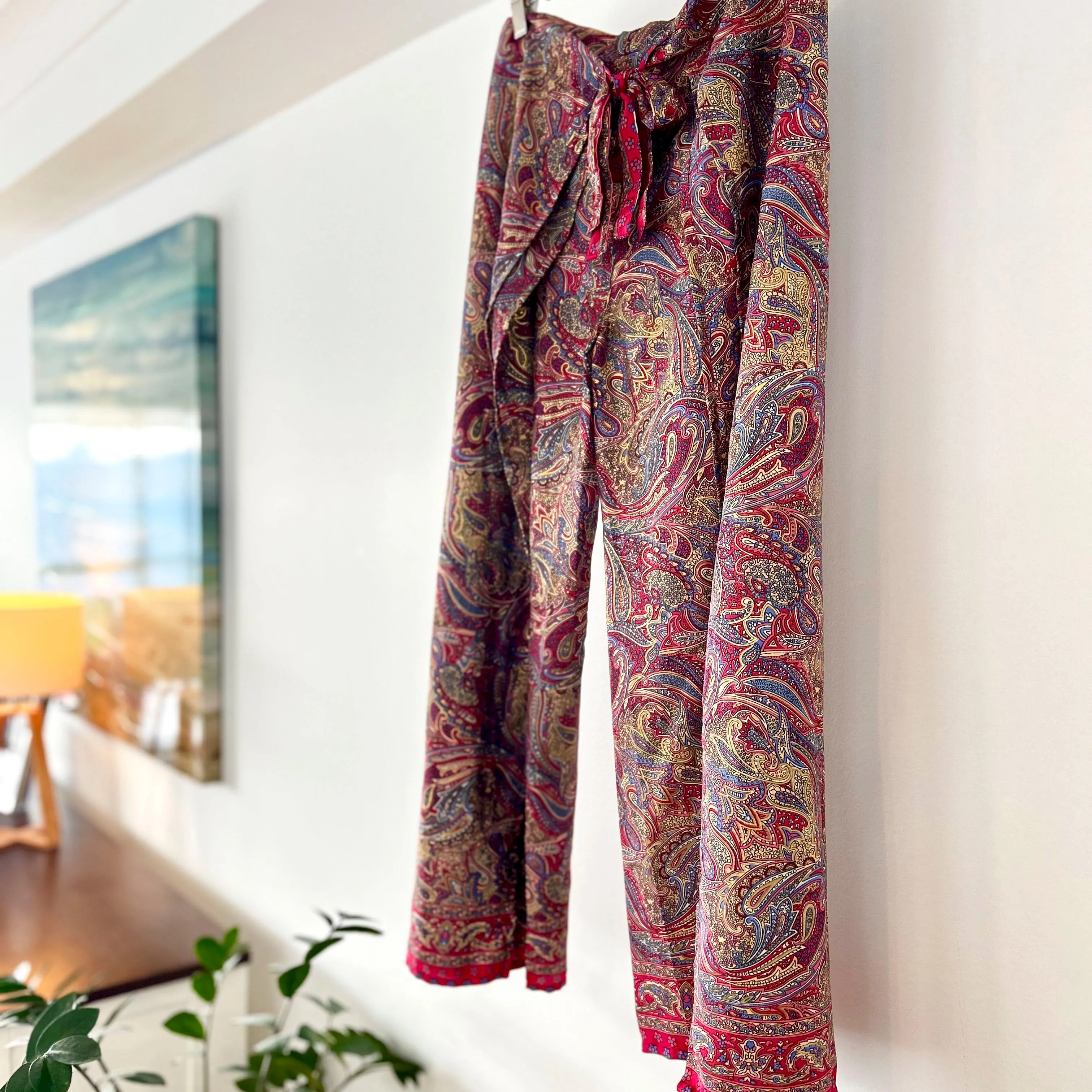 Nesrin Silk Wrap Pants