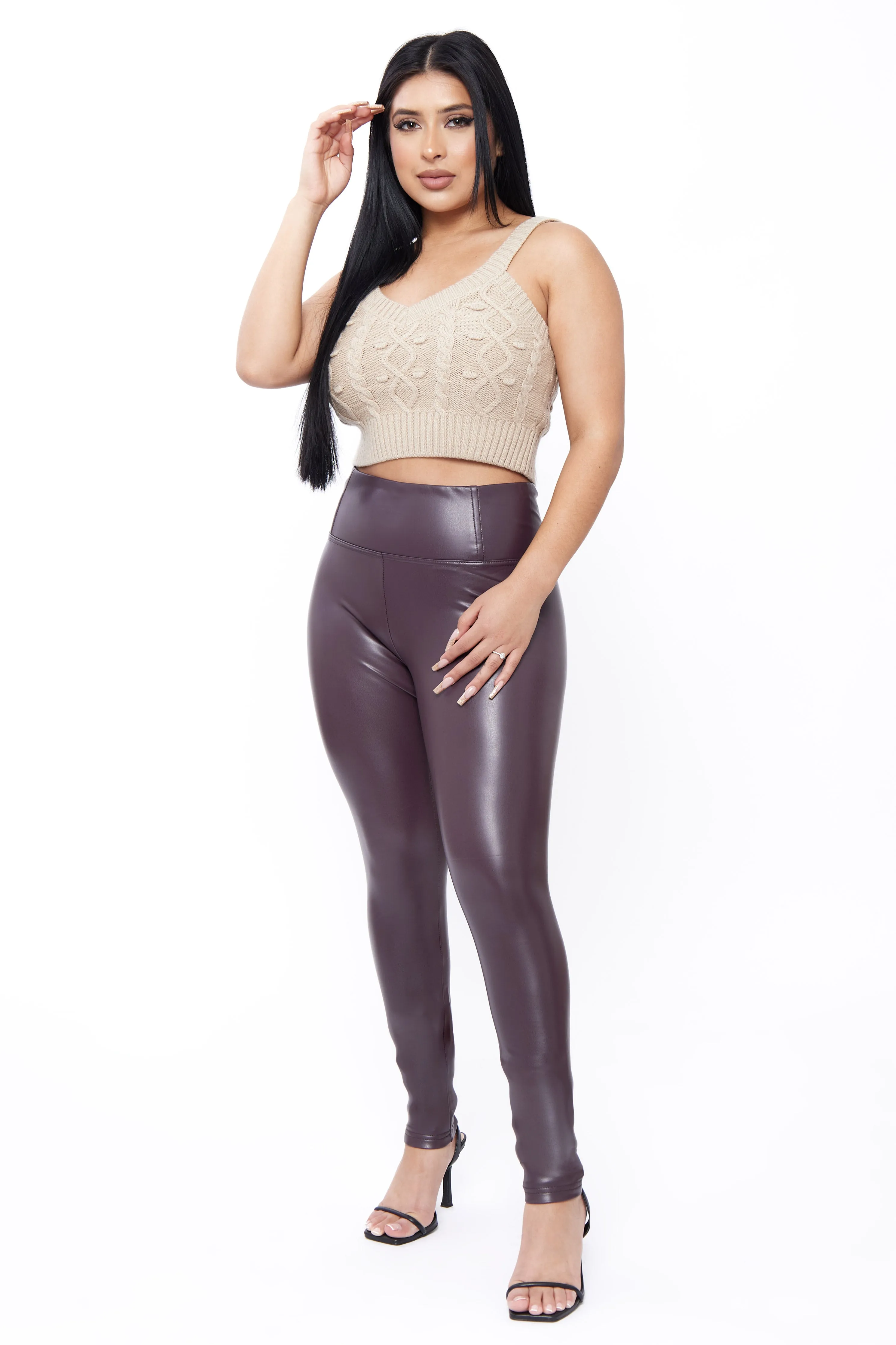 New Vegan Leather High Rise Legging