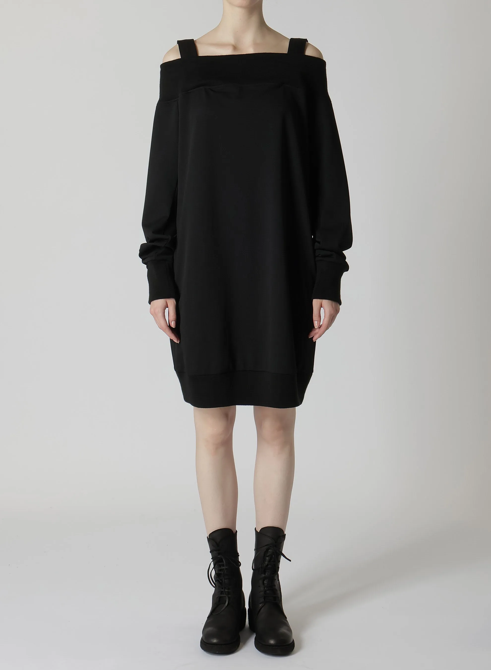 PE JERSEY R-OFF SHOULDER DRESS