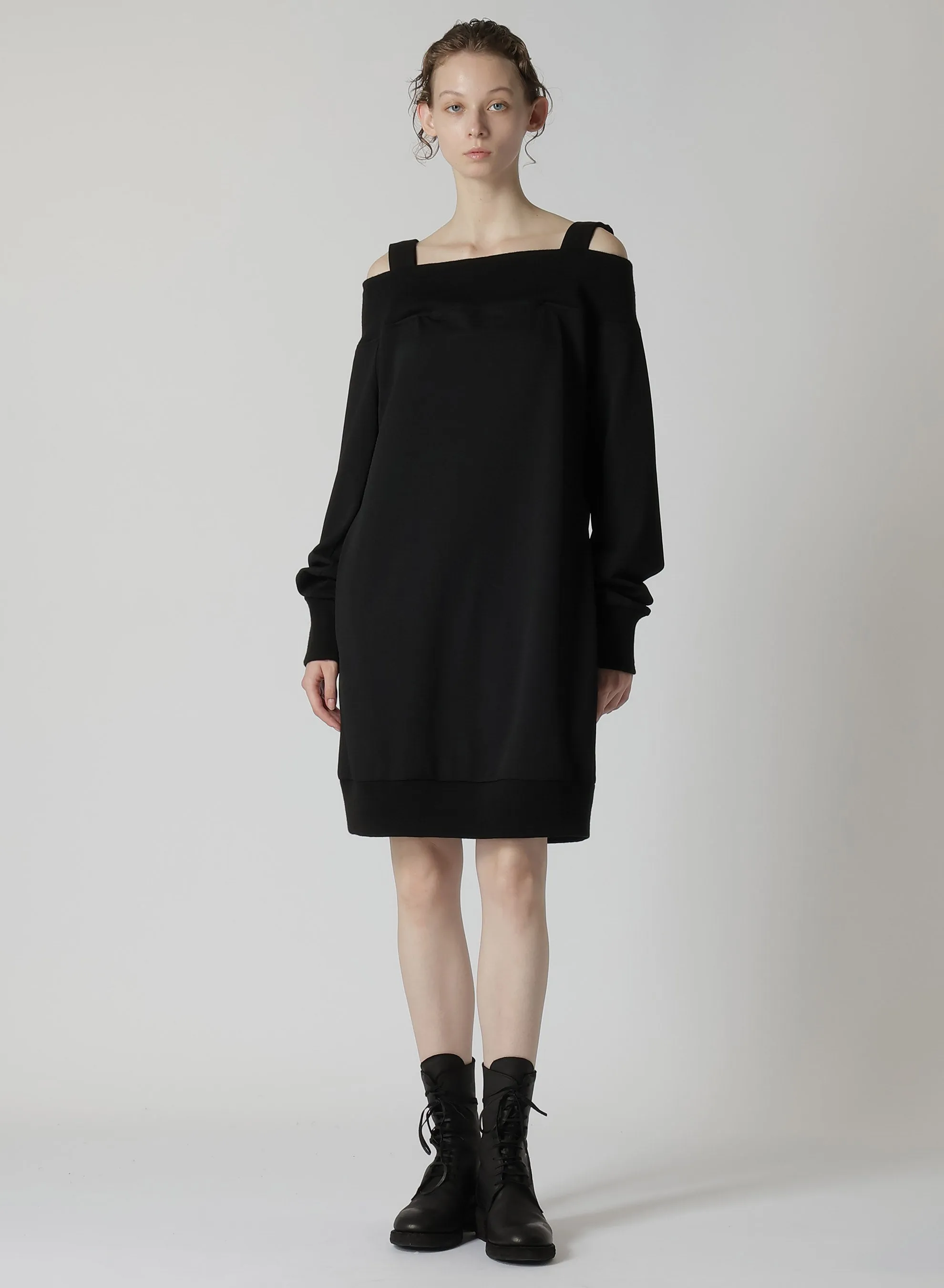 PE JERSEY R-OFF SHOULDER DRESS