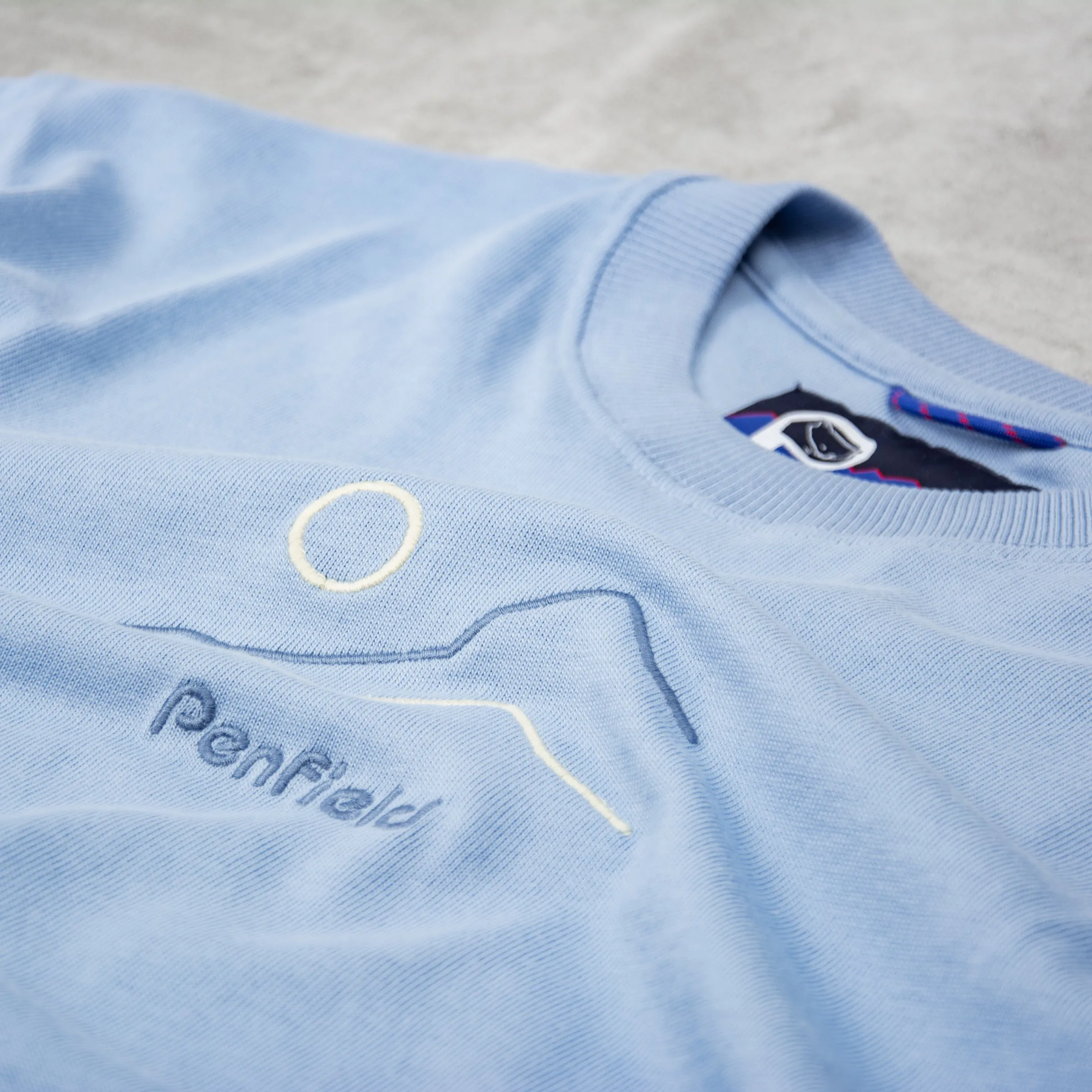 Penfield Embroidered Mountain Tee - Soft Chambray