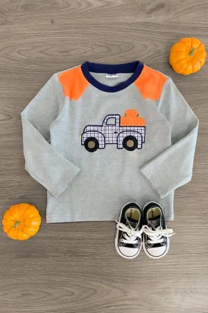 Plaid Pumpkin Truck Top