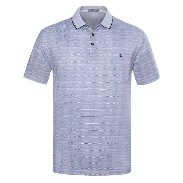 Polo Shirt Striped Light-colored Soft Mens Spring Summer