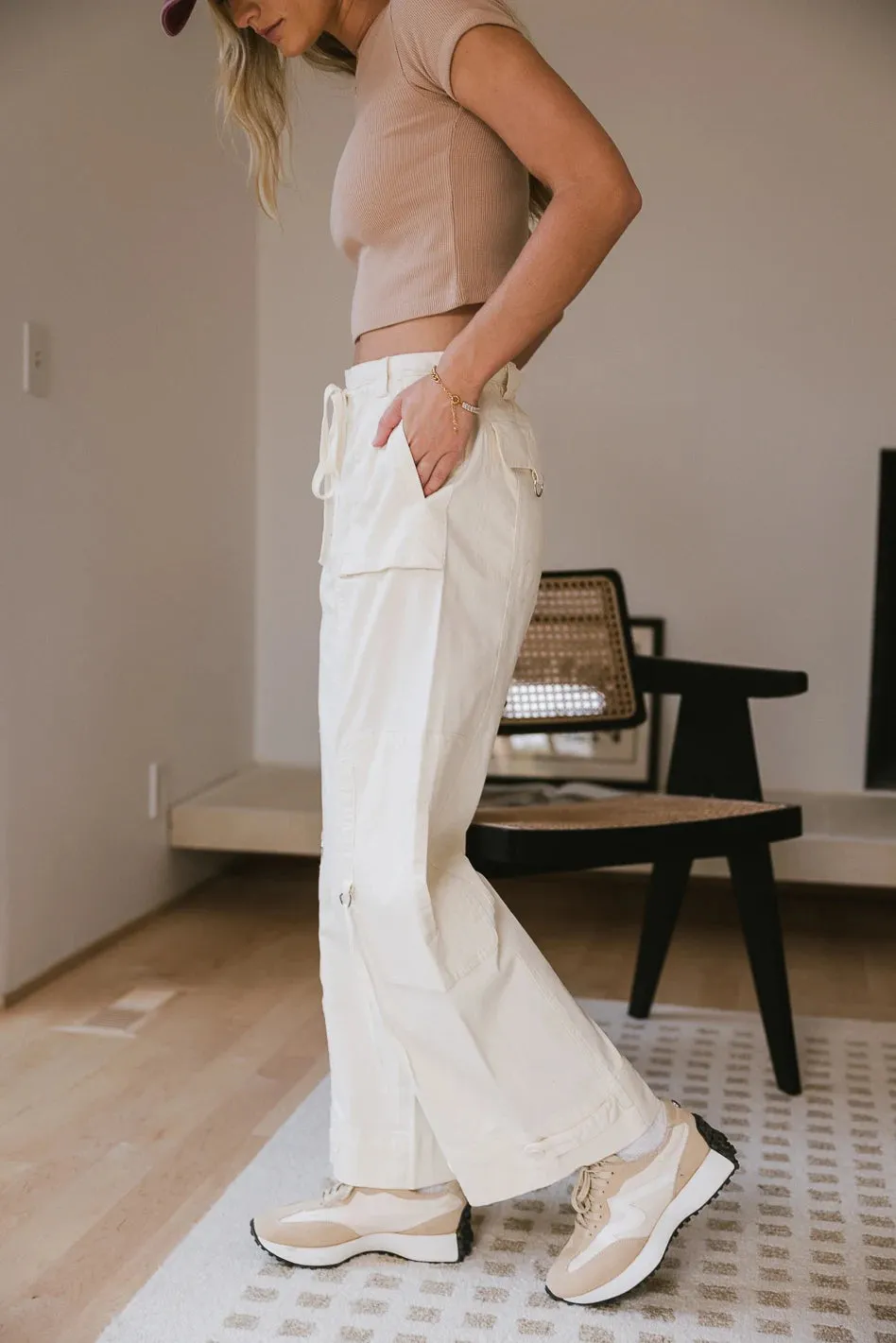 Savannah Cargo Pants in Cream - FINAL SALE