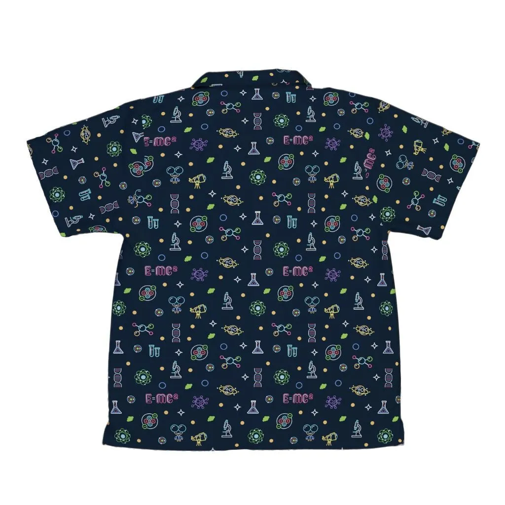 Science DNA Molecules Dark Navy Youth Hawaiian Shirt