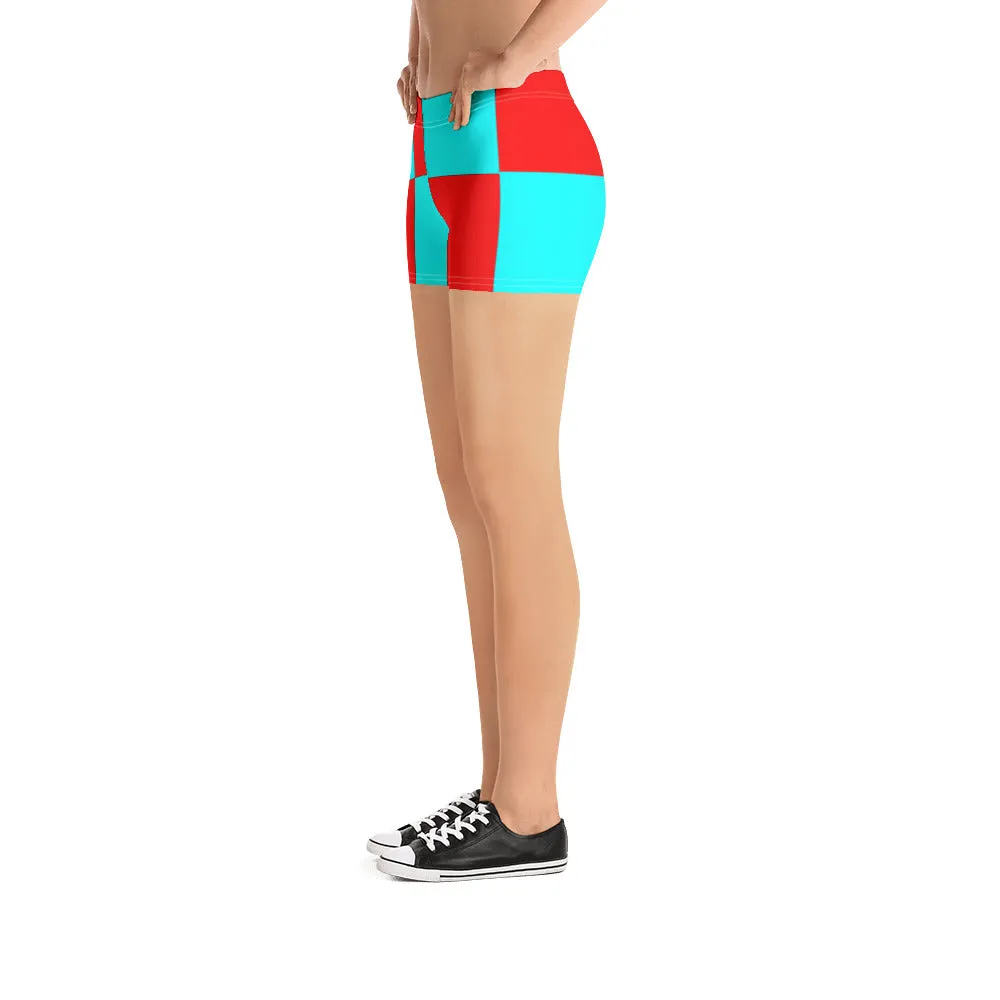 Shorts Teal and Red