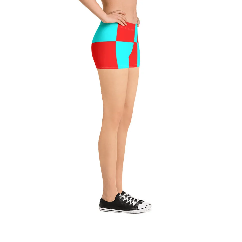 Shorts Teal and Red