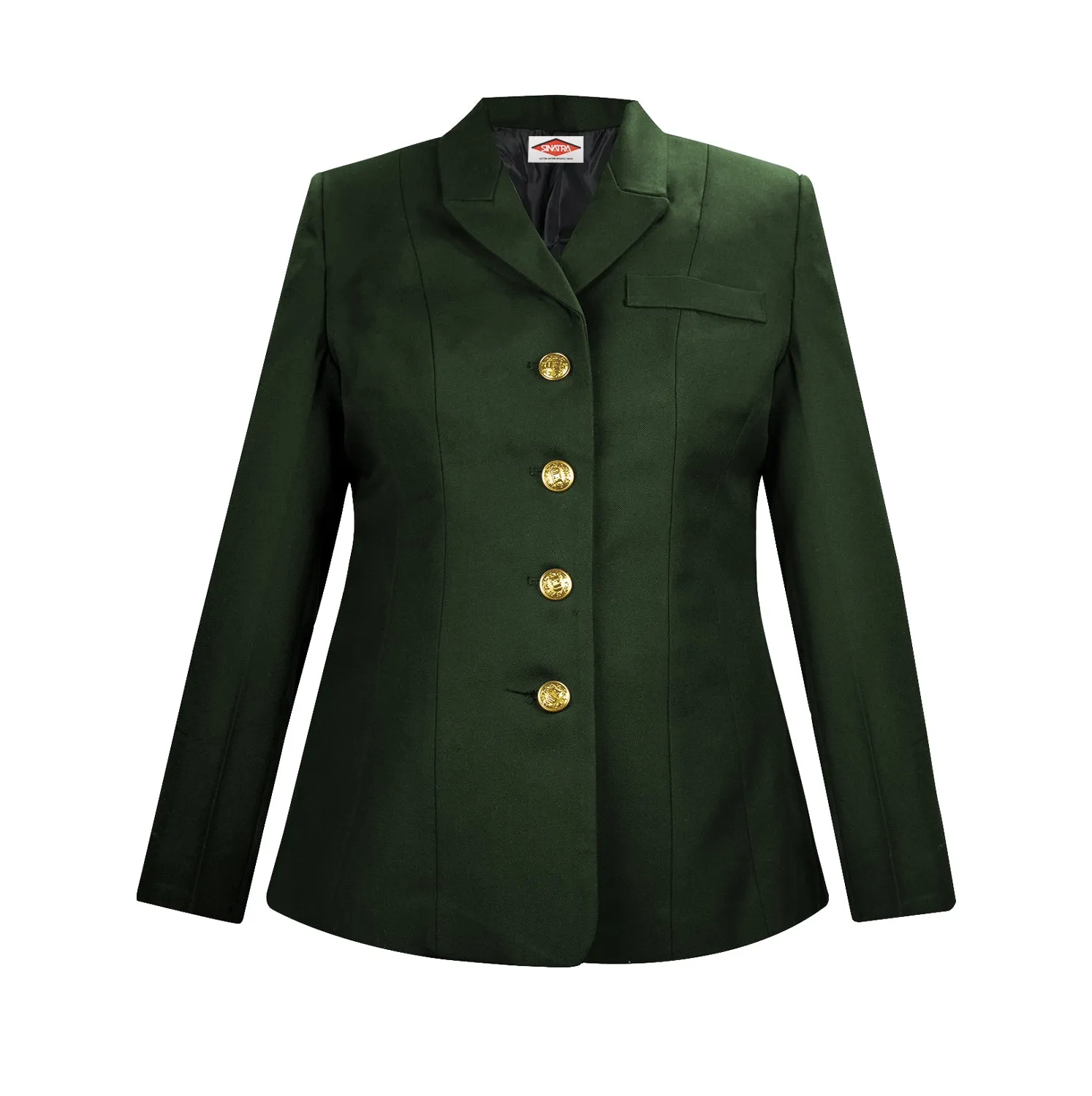 Sinatra Women's Single Breasted Dress Coat-Green-56