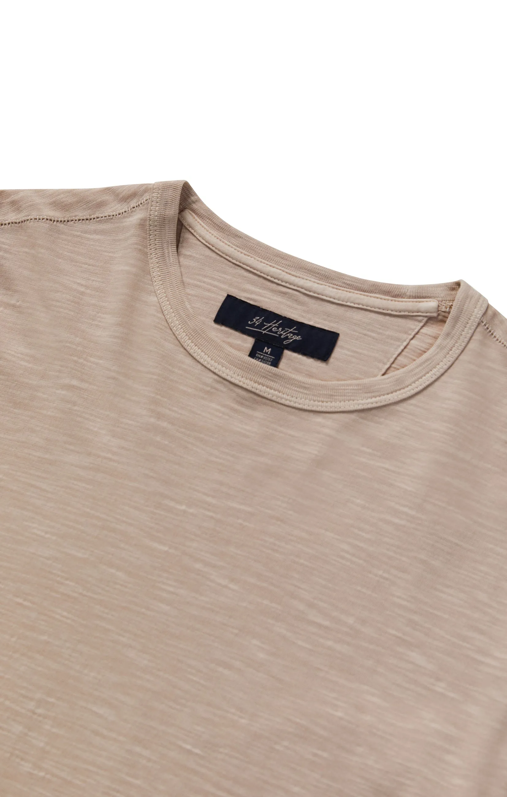 Slub Crew Neck T-Shirt in Aged Pink