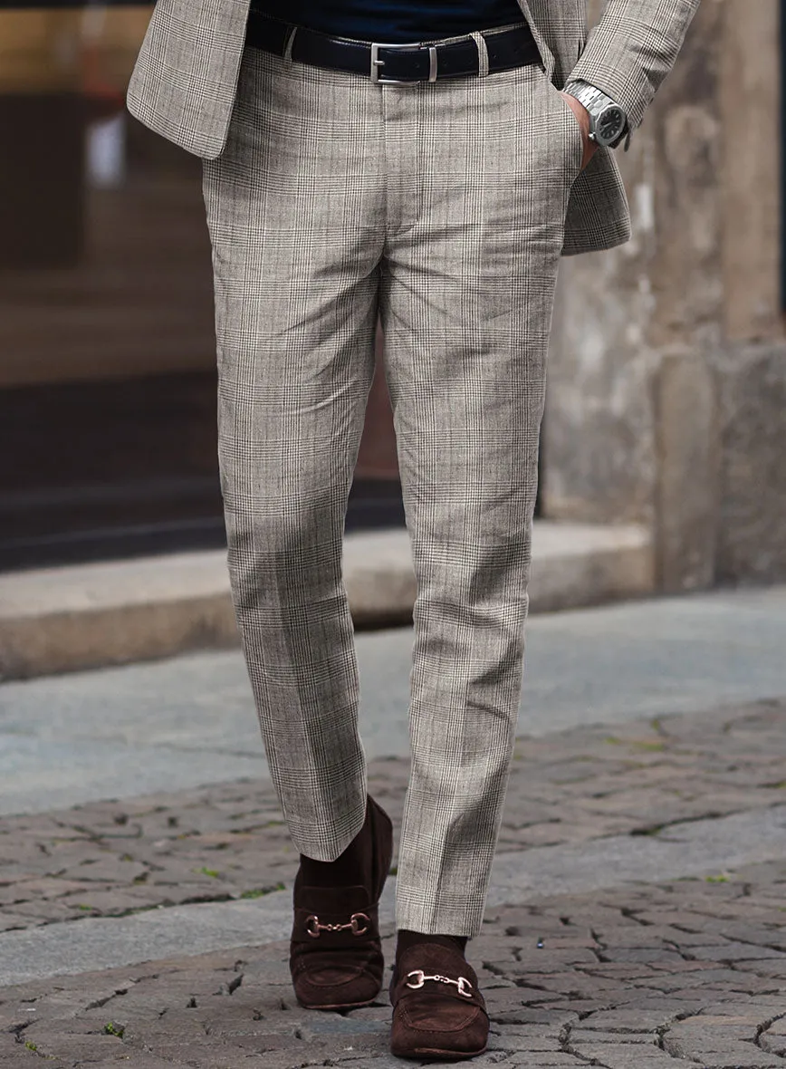 Solbiati Carre Brown Glen Linen Suit