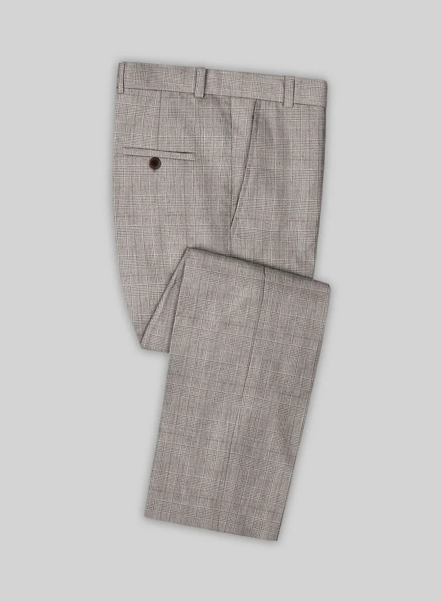 Solbiati Carre Brown Glen Linen Suit